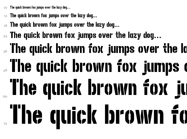NFL Packers font waterfall